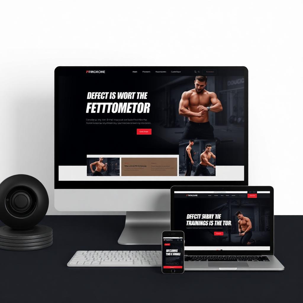 Fitness website template preview